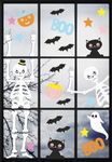 Talking Tables Halloween Reusable Window Stickers Super Spooky Fun Party Decorations Kid Friendly Glass Clings, Featuring Bats, Skeletons, Black Cats, Pumpkins-Made UK | 6 Sheets,