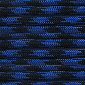 PARACORD PLANET 10 20 25 50 100 Foot Hanks and 250 1000 Foot Spools of Parachute 550 Cord Type III 7 Strand Paracord (Black & Blue 100 Feet)