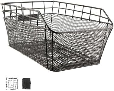 3 in 1 Rear Bike Basket with Waterproof Cover and Cargo Net High Capacity, Easy Installation