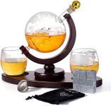 Whiskey Decanter Globe Set with 2 E