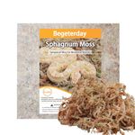 Begeterday 6.2oz Natural Sphagnum Moss for Reptiles,Ideal Humidity Retaining Medium for Snakes,Turtles and Other Reptiles,Good for Terrariums for Reptiles & Amphibians