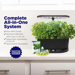 AeroGarden Bounty Basic Indoor Garden, Black – Hydroponic Grow System