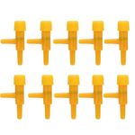 VAYINATO® 10Pcs Plastic Air Control Valve for Aquarium Fish Tank Oxygen Pipe Tube Connector (10 Pcs | Yellow Colour) by Petzlifeworld