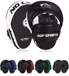 AQF Boxing Pads Hook and jab Mitts Target Punching Focus Pads for MMA Kickboxing Pads Muay Thai Training (Black & White)