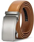 BOSTANTEN Mens Belt Leather Ratchet Belt For Men Dress and Casual with Adjustable Buckle, Trim to Fit