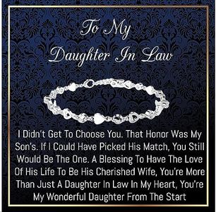 Onepurposegifts To My daughter in law Gifts, Daughter in law Bracelet, Daughter in law wedding, To my daughter in law birthday gifts for women, Christmas, valentine days