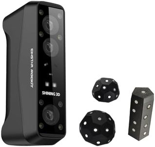 EINSTAR Rockit Wireless 3D Handheld Scanner with Tracker Accessories, Dual Light Source, 38 Blue Laser Lines, 7 Parallel Laser Lines, 0.05mm HD Resolution, Hybrid Alignment, IR VCSEL Scanning Outdoor