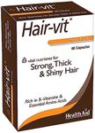 HealthAid Hair Vitamins for Hair Growth with Essential Vitamins and Minerals, 90 Capsules, Pack of 1