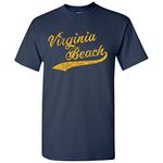 UGP Campus Apparel City Baseball Script T Shirt, Hometown Pride Tees, Virginia Beach Navy, Small