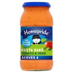 Homepride No Added Sugar Creamy Tomato & Herb Pasta Bake Sauce, 485 g Jar (Pack of 1)