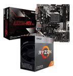 VERGEENO AMD Ryzen 3 3200G Desktop Processor with Vega Graphics (4 Cores /4 Threads) Bundled with A320M-HDV R4.0 Micro-ATX Motherboard