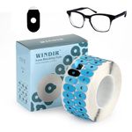 WINDIR Optical Lens Edging Blocking Pads, 1000Pcs Eyeglasses Anti Slip Adhesive Sticker Tape Processing Polishing for Glasses Auto Edger Accessories (Black Pads, 0.67x1.3 inch)