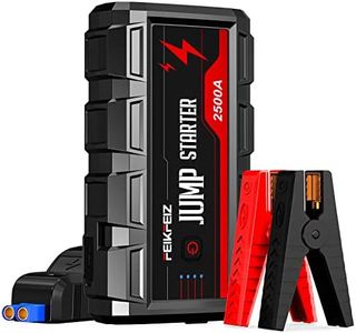 FEIKFEIZ Car Jump Starter, 2500A Peak 22800mAh 12V Car Battery Starter(Up to All Gas, 8.0L Diesel Engine), with USB Quick Charge 3.0,LED Light,with Forced Jump Start Button.