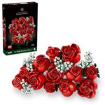 LEGO Icons Bouquet of Roses, Artificial Flowers Set for Adults, Botanical Collection, Home or Office Décor Accessories, Gifts for Women, Men, Her or Him, Relaxing Activities 10328