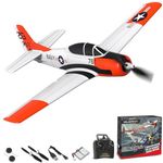 VOLANTEXRC Remote Control Airplane for Beginners, 4CH T28 Trojan RC Warbird with Aileron, 2.4GHz Ready to Fly RC Plane with Xpilot Self-Righting Stabilizer & One-Key Aerobatic (761-9 RTF)