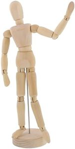 US Art Supply® Wood 8" Female - Artist Drawing Manikin Articulated Mannequin with Base and Flexible Body - Perfect for Drawing The Human Figure (8" Female)