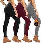 CTHH Fleece Lined Leggings for Women Thermal Tummy Control High Waist Yoga Pants Winter Slimming Workout Running Tights