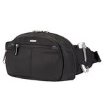 Travelon Anti-Theft Concealed Carry Waist Pack Messenger Bag, Black