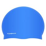 Funzhan Solid Wrinkle-Free Swimming Hat Comfortable Silicone Women Man Waterproof Non-Slip Swim Cap High Elasticity