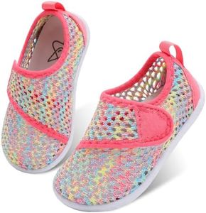 LeIsfIt Toddler Water Shoes Boys Girls Aqua Socks Kids Outdoor Quick-Dry Breathable Swim Shoes Lightweight Non-Slip Barefoot Beach Socks Colorful 5 Toddler