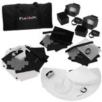 Fotodiox Pro Ultimate Flash Modifier Kit, Includes: 1- Beauty Dish, 2- Softboxes, 1- Light Grid, 2- Snoot, 1- Pop-up Flash Diffuser for Canon Flash Speedlite 600EX-RT, 580EX II, 430EX II, 380EX, 270EX, 270EX II, 540, 550EX, 300TL