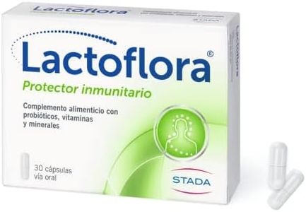 Lactoflora - Probiótico Protector Inmunitario para Adultos- Complemento alimenticio con vitaminas y minerales (B9, B6, B12, C, Zinc, Selenio y Retinol ) - Favorece las defensas - 30 Cápsulas