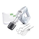 Hamilton Beach 62657 7-Speed Electric Hand Mixer, with SoftScrape Beaters, Whisk, Dough Hooks, and and Snap-On Storage Case, Silver