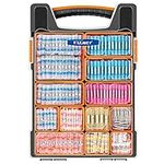 Kuject 1100PCS Solder Seal Wire Connectors, Marine Grade Heat Shrink Butt Connectors AWG 26-10 in Portable Storage Box with Handle and Removable Organizers(5 Colors/5 Sizes)