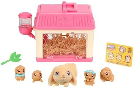 Little Live Pets - Mama Surprise Minis. Feed and Nurture a Lil' Bunny Inside Their Hutch so she can be a Mama. She has 2, 3, or 4 Babies with Surprise Accessories to Dress Up The Babies