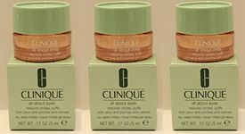 LOT of 3 Clinique All About Eyes Reduces Puffs Circle 5ml /Each *3= Total 15ml/0.5oz