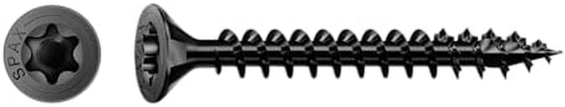 Spax Universal Screw, Countersunk Head, Black, T-Star Plus, Full Thread (3 x 16 mm, Pack of 200)