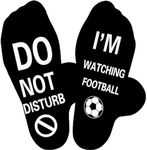 Fychuo Funny Socks Men, Novelty Socks for Men Women, Breathable Cotton Personalised Socks Birthday Gifts Christmas Presents for Men Women Husband Dad Grandpa, Football