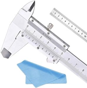 Pied à Coulisse Acier Inoxydable - Vernier Caliper 150MM 6'' Nabance Caliper Outil de Mesure de Micromètre Caliper Avec une règle en Acier de 15 cm et Chiffon de Nettoyage
