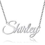 ITESSY Personalised Name Necklace for Women Girls, Customized Name Plated Necklace Personalised Jewellery Gift for Girlfriend Wife Sister Best Friend, Custom Made with Any Names