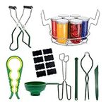 8 Pieces Canning Kit, Stainless Steel Canning Supplies Starter Kit for Food/Fruit/Pickle, Multifunctional Canning Rack Canning Essentials Tools Set for Wide and Regular Mason Jars Home Canning Jars