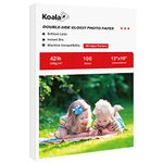 Koala Brochure Paper Double Side Glossy for Printing Photo 13X19 Inches 100 Sheets Compatible with Inkjet Printer 42LB