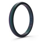 Enso Rings Halo Legend Silicone Ring - Made in The USA - an Ultra Comfortable, Breathable, and Safe Silicone Ring - Men's and Women's Silicone Wedding Ring (Mermaid, 9)