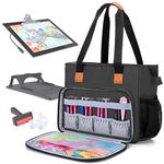 Luxja Carrying Case for A4 Light Pad and Diamond Painting Accessories, Storage Bag for Diamond Painting Tools and Light Box (Fits for A4 Light Pad), Black