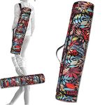 Yoga Mat Bag for Women & Men Water & Dust Resistant with ２Pockets, Adjustable Strap for Gym Exercise Up to 1/2 1/4 Inches Thick (Mix)