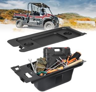 KEMIMOTO Under Seat Storage Box Compatible with Kawasaki Mule PRO-FX FXR FXT DX DXT 2015-2024, Underseat Storage Bin Black Organizer Tray Accessories Replace 99994-1463
