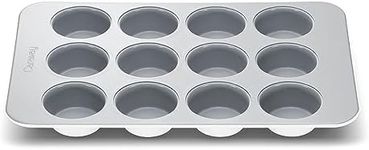 Caraway Non-Stick Ceramic 12-Cup Muffin Pan - Naturally Slick Ceramic Coating - Non-Toxic, PTFE & PFOA Free - Perfect for Cupcakes, Muffins, and More - White