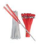 Trail Chasers Ground Markers Orange 6 Inch Marking Whiskers with Lightweight Non-Rust Aluminum Stakes (Pkg of 25)