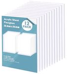 KAHEIGN 12Pcs Clear Acrylic Sheets, 25cm x 20cm Transparent Plexiglass Plastic Sheets Acrylic Board with Protective Film for Display Projects, Picture Frame, DIY Calligraphy Painting Craft