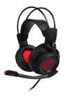 MSI DS502 7.1 Virtual Surround Sound Gaming Headset 'Black with Ambient MSI Dragon Logo, Wired USB connector, 40mm Drivers, inline Smart Audio Controller, Ergonomic Design' - S37-2100911-SV1