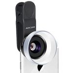 Adcom AD-75MM Professional HD 15x Macro Mobile Phone Camera Lens with Lens Hood - Compatible with All iPhone & Android Smartphones (Black)