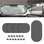 PACLVIO Car Window Shades, Sunshades for Auto Side and Rear Windows with Suction Cup, Universal Car Accessories Car Sun Shades Protect Baby Child from Sun Glare and UV Rays (17.2"x14"/5PCS)