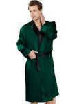 Bella Babe by SK Dark Green Satin Men Robe