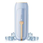 21J Laser Hair Removal Device, Sapphire Ice-Cooling System IPL Hair Removal Device, 3 Modes, Unlimited Flashes, Home Use, Blue