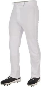 CHAMPRO Men's Triple Crown 2.0 Open Bottom Baseball Pants, Large, White