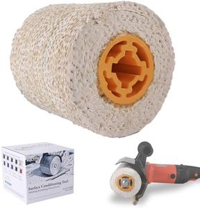 KQCXIK 3.9" x 4" Sisal Surface Conditioning Tool, Wire Drawing Wheel for Burnishing Machines, Highly Efficient Polishing Drum for Metal Grinding, Stain and Rust Removal